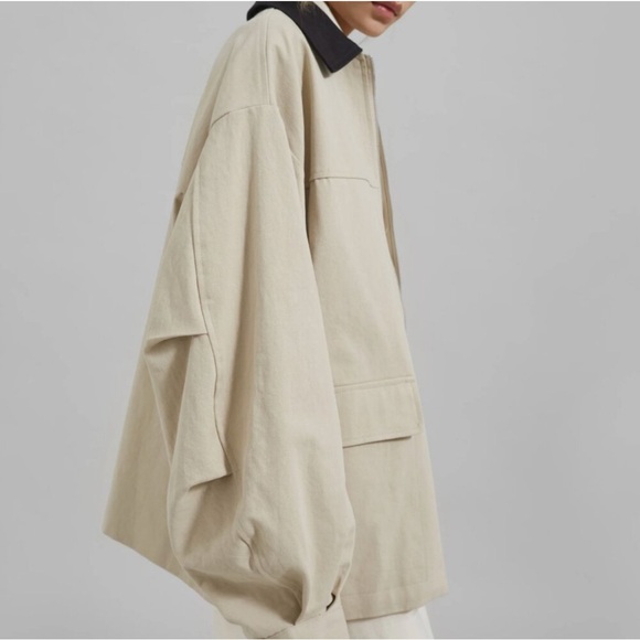 The Frankie Shop Malia Utility Jacket in Beige, M/L - Picture 3 of 12